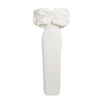 Safiyaa Billie Long Dresses In Ivory - Safiyaa Dresses - Heavy Crepe Cape Gown - Shop at Coveti