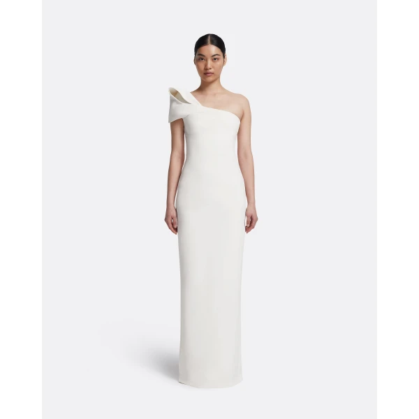 Safiyaa Blanchette Long Dress in Ivory, view 2