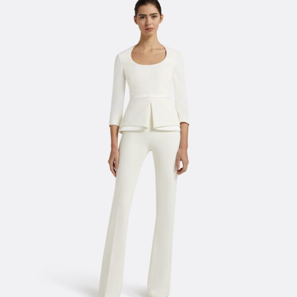 Safiyaa Caia Ivory Top - Safiyaa Tops - Heavy Crepe Cape Gown - Shop at Coveti