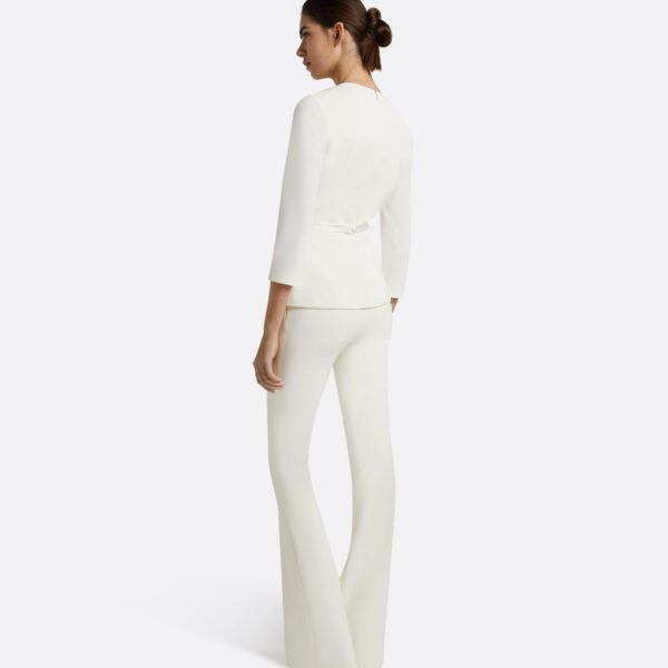 Safiyaa Caia Ivory Top - Safiyaa Tops - Heavy Crepe Cape Gown - Shop at Coveti