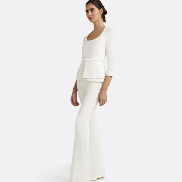 Safiyaa Caia Ivory Top - Safiyaa Tops - Heavy Crepe Cape Gown - Shop at Coveti