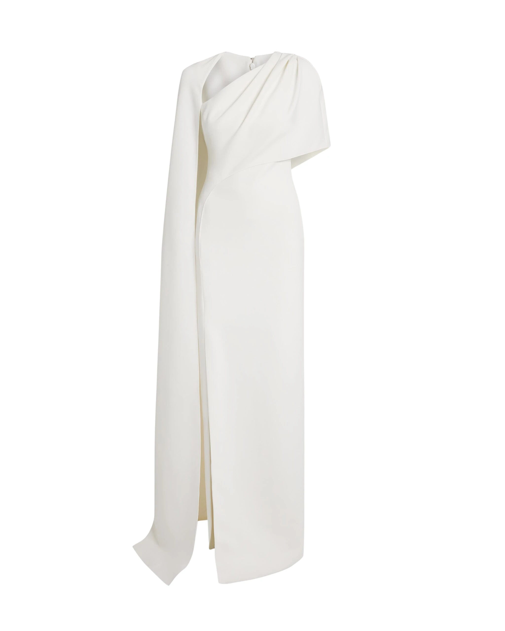 Safiyaa-Contessa-Long-Dress-in-Ivory-Coveti-scaled39333_nobg Safiyaa Contessa Long Dress in Ivory - Safiyaa Dresses - Heavy Crepe Cape Gown - Shop at Coveti