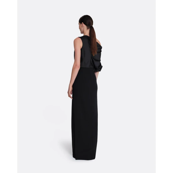 Safiyaa Costanza Long Dress in Black, view 3
