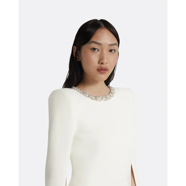 Safiyaa Destiny Ivory Long Dress, view 4