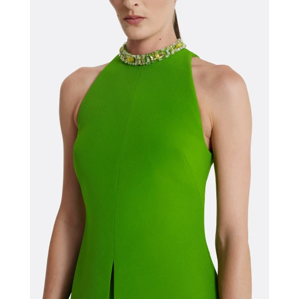 Safiyaa Dorella Short Dress in Verdant Green, view 4