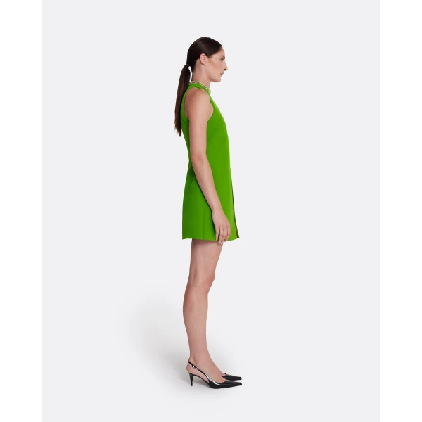 Safiyaa Dorella Short Dress in Verdant Green, view 5