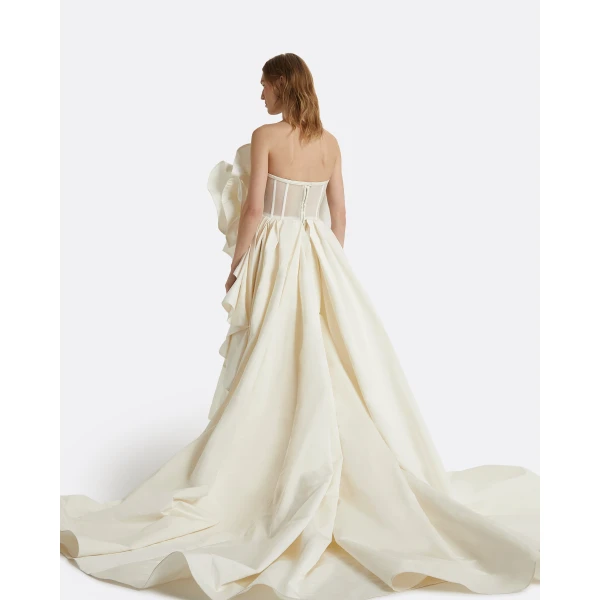 Safiyaa Elsie Ivory Long Dress, view 3