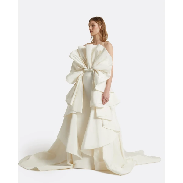 Safiyaa Elsie Ivory Long Dress, view 5