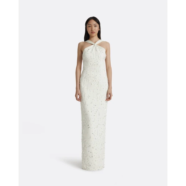 Safiyaa Elspeth Ivory Long Dress, view 2