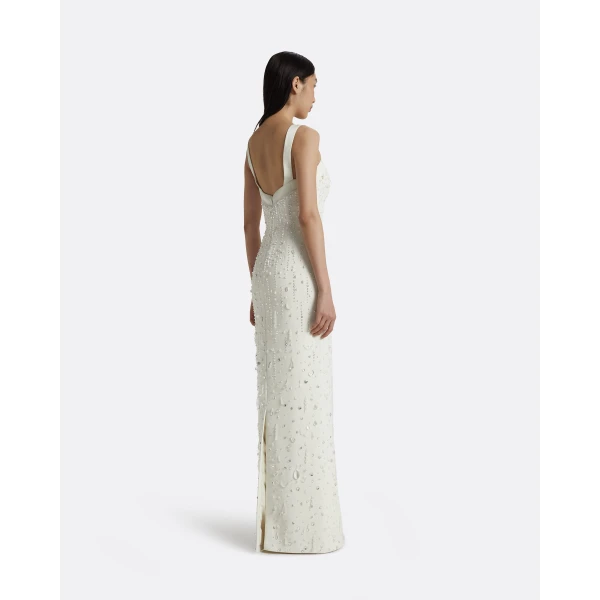 Safiyaa Elspeth Ivory Long Dress, view 3