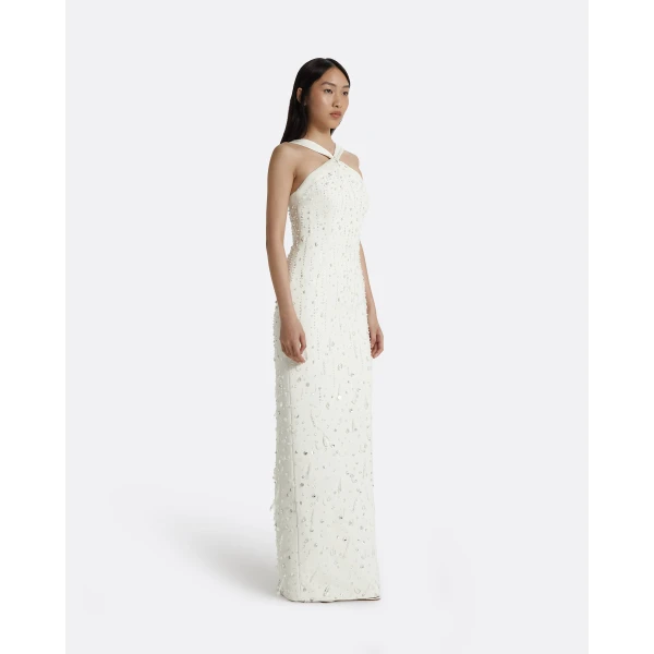 Safiyaa Elspeth Ivory Long Dress, view 5