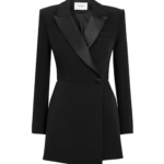 Safiyaa Emanuela Jumpsuit in Black - Safiyaa Jumpsuit - Heavy Crepe Cape Gown - Shop at Coveti