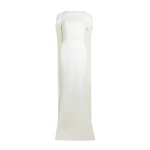 Safiyaa Ginkgo Ivory Dress - Safiyaa Dresses - Heavy Crepe Cape Gown - Shop at Coveti