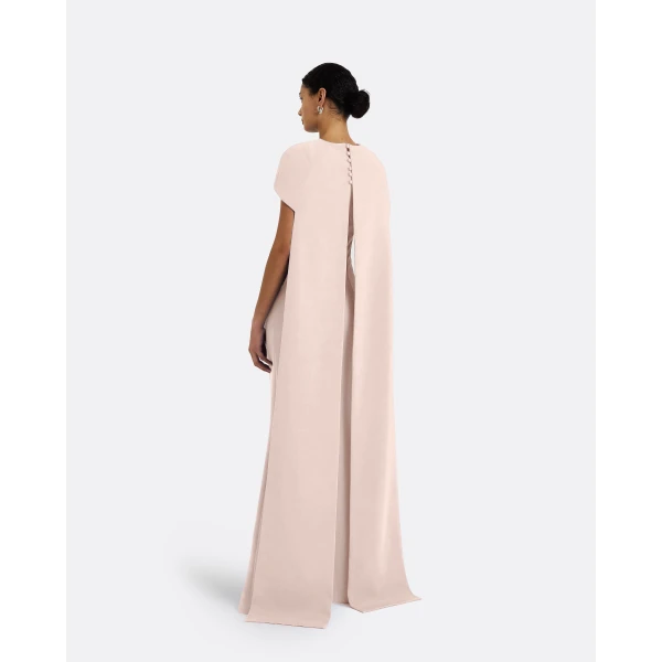 Safiyaa Ginkgo Long Dress in Pale Pink, view 3