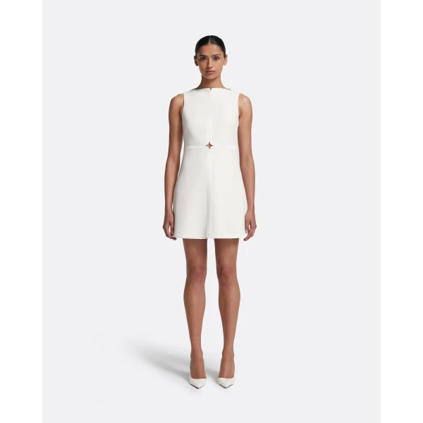 Safiyaa Isra Short Dress in Ivory, view 2