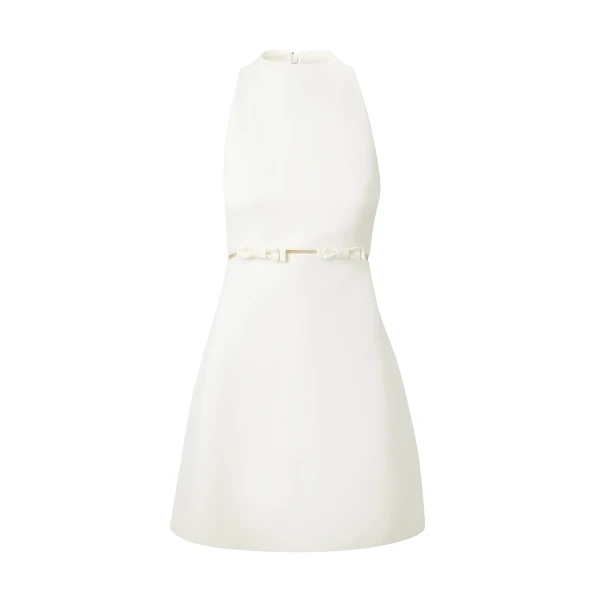 Safiyaa Jalie Ivory Mini Dress - Safiyaa Dresses - Heavy Crepe Cape Gown - Shop at Coveti