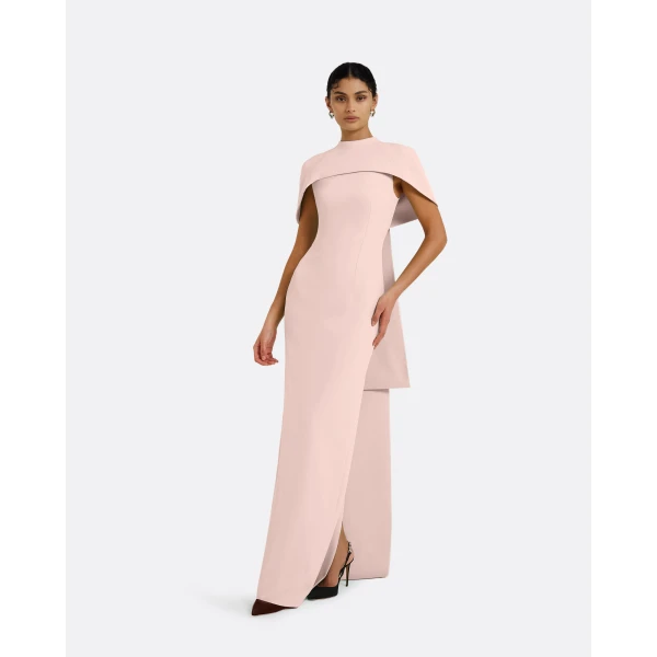 Safiyaa Kalika Long Dress in Pale Pink, view 2
