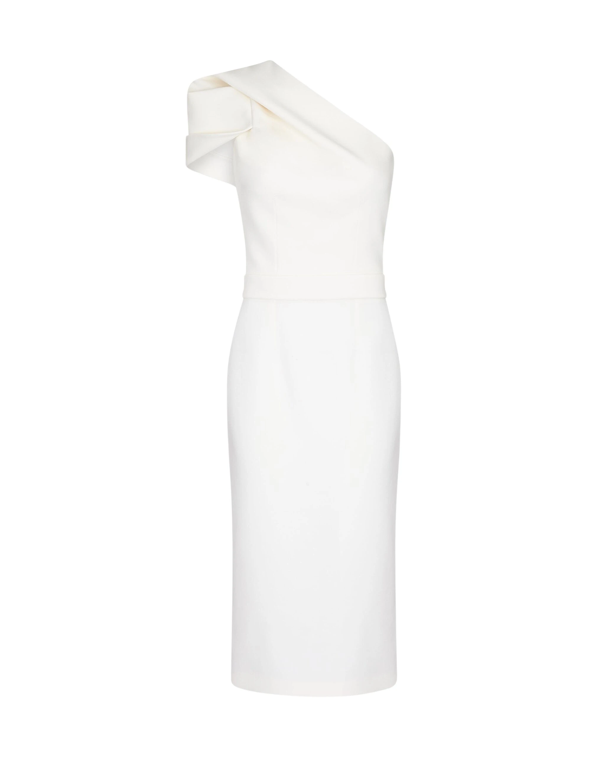 Safiyaa-Kora-Ivory-Midi-Dress-Coveti-scaled49574_nobg Safiyaa Kora Ivory Midi Dress - Safiyaa Dresses - Heavy Crepe Cape Gown - Shop at Coveti