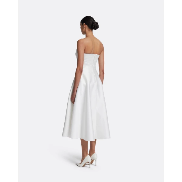 Safiyaa Lory Midi Dress in Porcelain, view 3