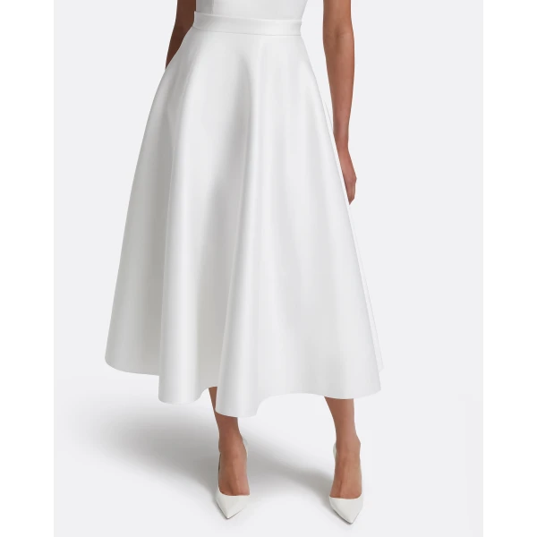 Safiyaa Lory Midi Dress in Porcelain, view 4
