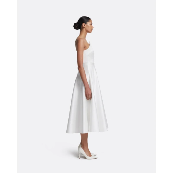 Safiyaa Lory Midi Dress in Porcelain, view 5