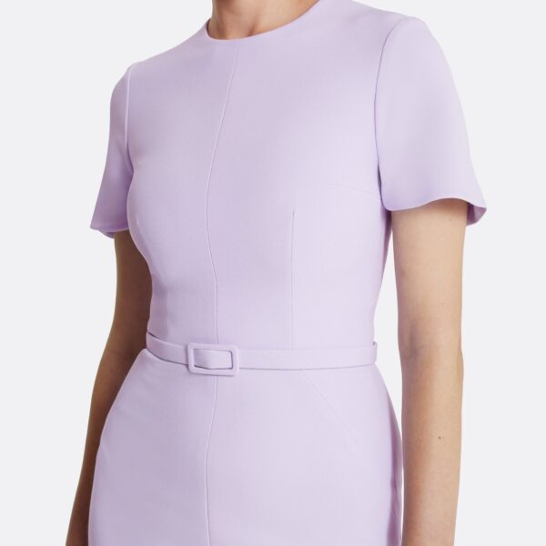 Safiyaa Luisa Midi Dress in Verbena - Safiyaa Dresses - Heavy Crepe Cape Gown - Shop at Coveti