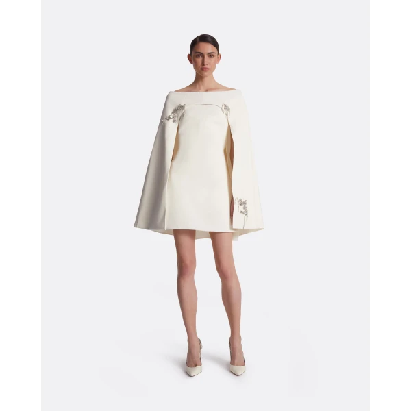 Safiyaa Manorel Ivory Broken Jewellery Embroidered Harness & Rowan Dress, view 2