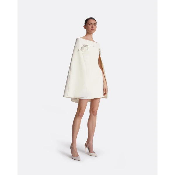 Safiyaa Manorel Ivory Broken Jewellery Embroidered Harness & Rowan Dress, view 5