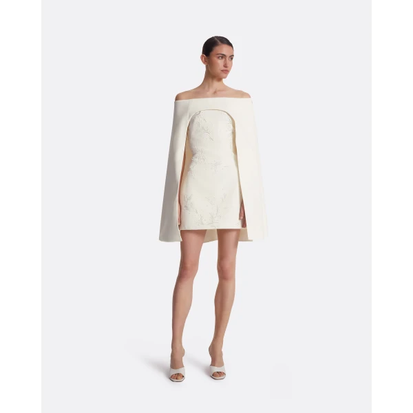 Safiyaa Manorel Ivory Harness & Rowan Fern Embroidered Dress, view 2