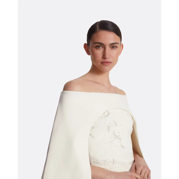 Safiyaa Manorel Ivory Harness & Rowan Fern Embroidered Dress, view 4