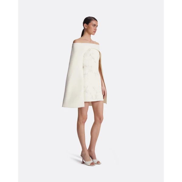 Safiyaa Manorel Ivory Harness & Rowan Fern Embroidered Dress, view 5