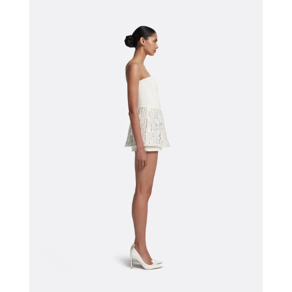 Safiyaa Matilda Skirt in Ivory with Crystal Embellishment, view 5
