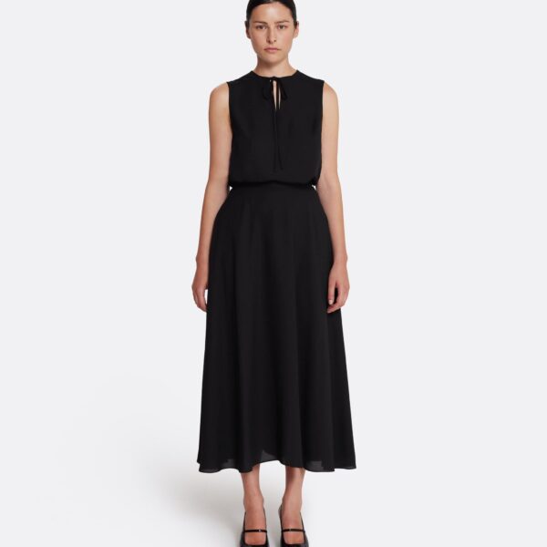 Safiyaa Miwa Skirt in Black - Safiyaa Skirts - Heavy Crepe Cape Gown - Shop at Coveti