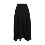 Safiyaa Miwa Skirt in Black - Safiyaa Skirts - Heavy Crepe Cape Gown - Shop at Coveti