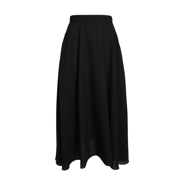 Safiyaa Miwa Skirt in Black - Safiyaa Skirts - Heavy Crepe Cape Gown - Shop at Coveti