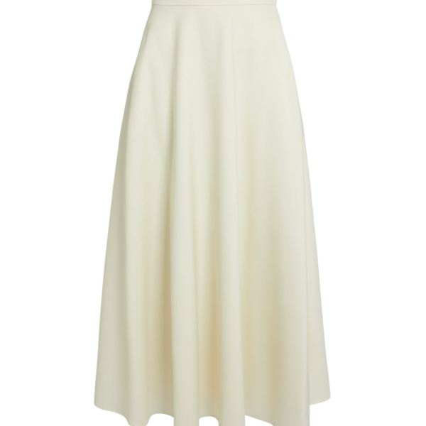 Safiyaa Miwa Skirt in Eggshell - Safiyaa Skirts - Heavy Crepe Cape Gown - Shop at Coveti