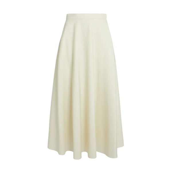 Safiyaa Miwa Skirt in Eggshell - Safiyaa Skirts - Heavy Crepe Cape Gown - Shop at Coveti