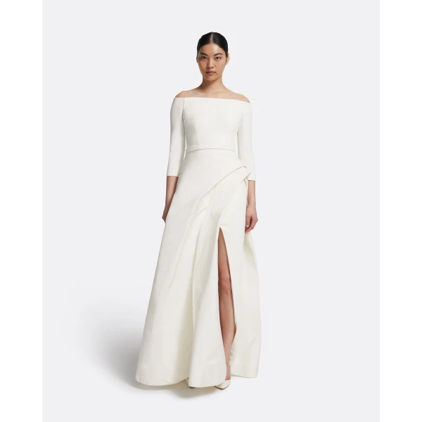 Safiyaa Nila Long Dress in Ivory, view 2