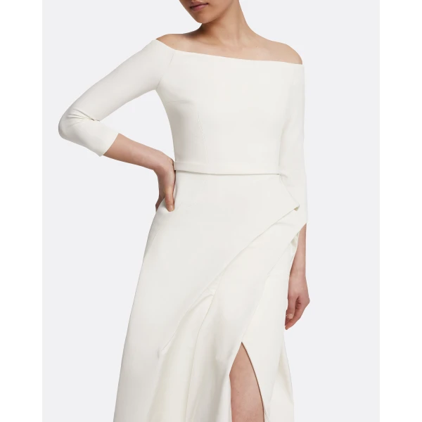 Safiyaa Nila Long Dress in Ivory, view 4