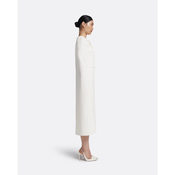 Safiyaa Oria Midi Dress in Ivory, view 5