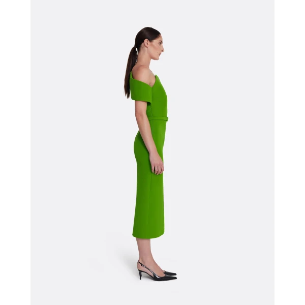 Safiyaa Raffaella Midi Dress in Verdant Green, view 5