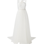 Safiyaa Tabia Ivory Long Dress - Safiyaa Dresses - Heavy Crepe Cape Gown - Shop at Coveti