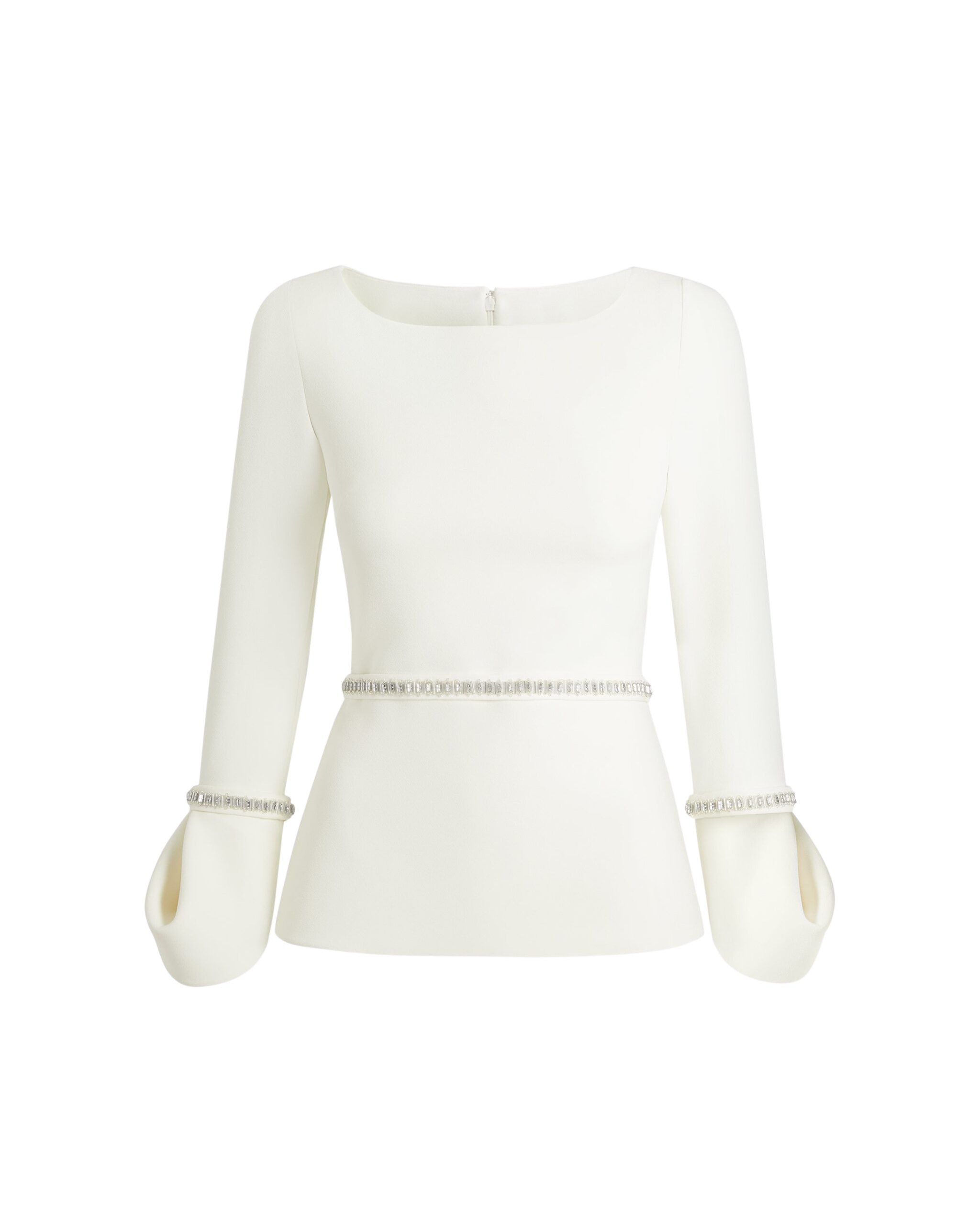 Safiyaa Tottie Ivory Top - Safiyaa Tops - Heavy Crepe Cape Gown - Shop at Coveti