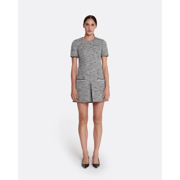 Safiyaa Virna Short Dress in Greyscale, view 2