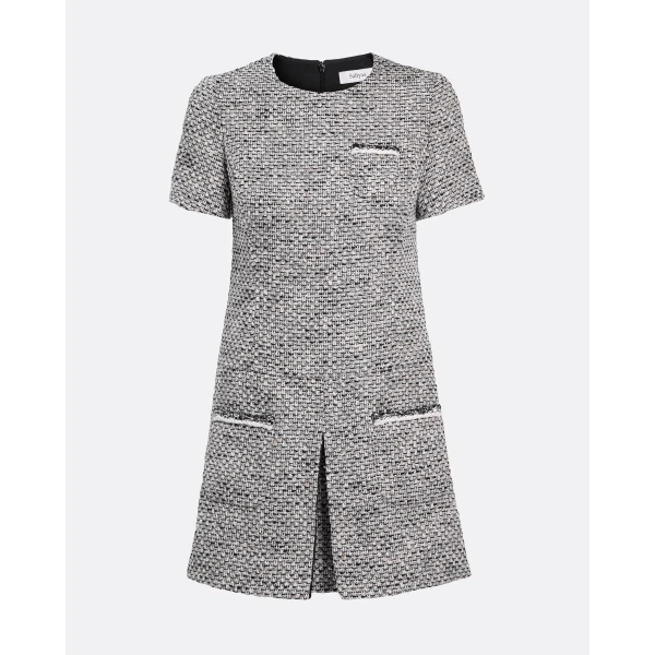 Safiyaa Virna Short Dress in Greyscale