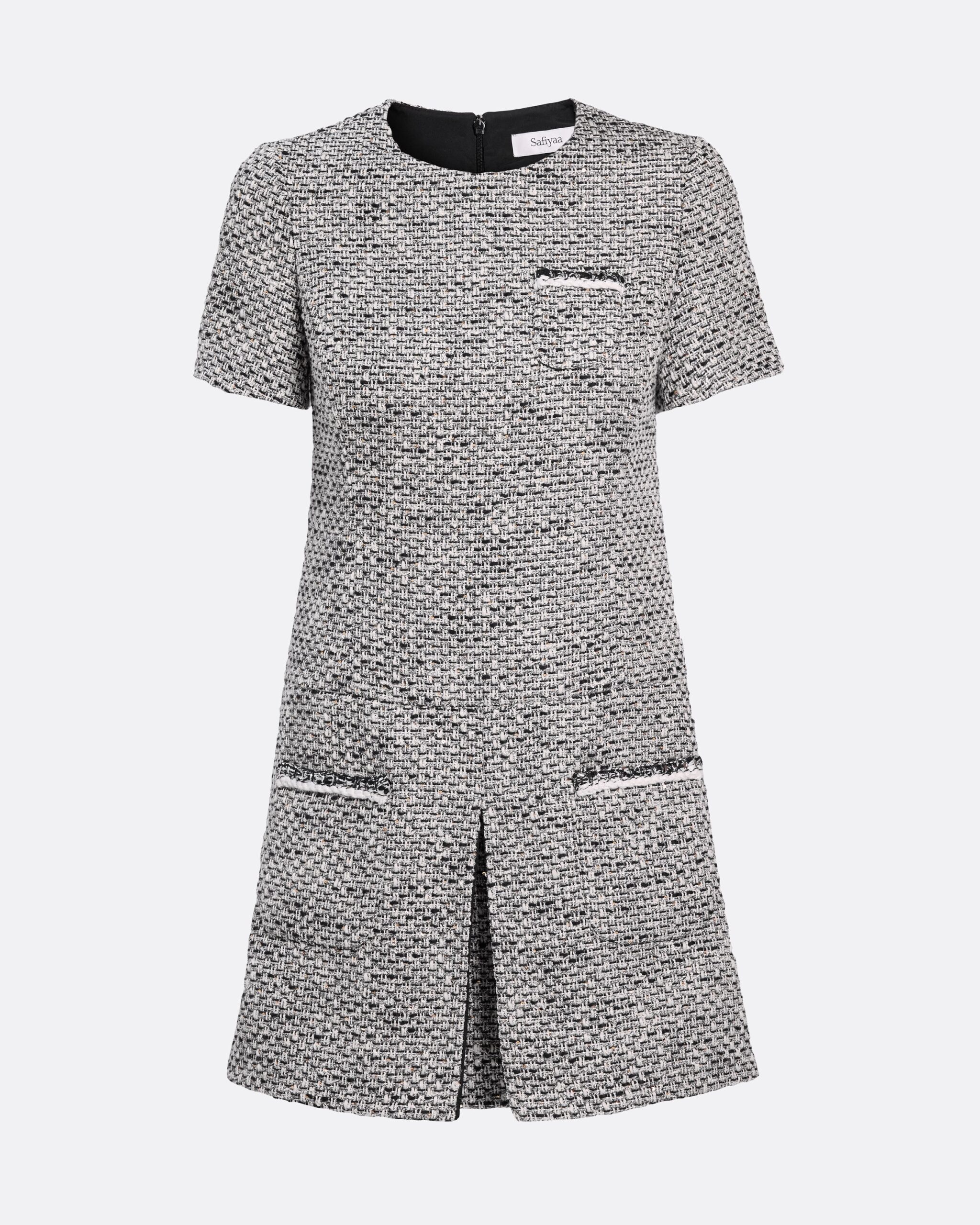 Safiyaa Virna Short Dress in Greyscale - Safiyaa Dresses - Heavy Crepe Cape Gown - Shop at Coveti Safiyaa Virna Short Dress in Greyscale - Safiyaa Dresses - Heavy Crepe Cape Gown - Shop at Coveti