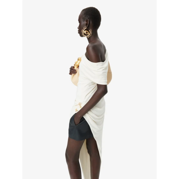 Schiaparelli Assymmetrical Piercings Dress Dresses in Schiaparelli Authentic Luxury Fashion at Coveti