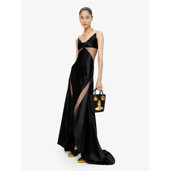 Schiaparelli Bias Cut Jewelled Straps Slip Dress Dresses in Schiaparelli Authentic Luxury Fashion at Coveti