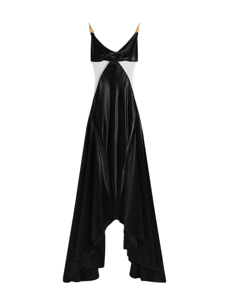 Schiaparelli Bias Cut Jewelled Straps Slip Dress
