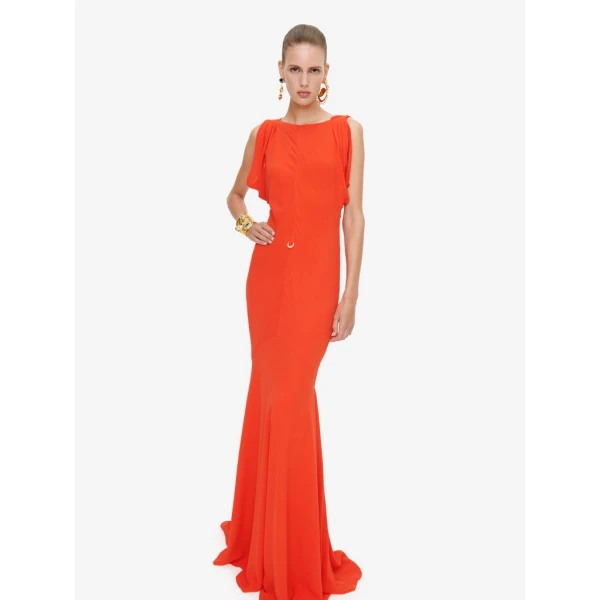 Schiaparelli Cowl Backless Dress Dresses in Schiaparelli Authentic Luxury Fashion at Coveti